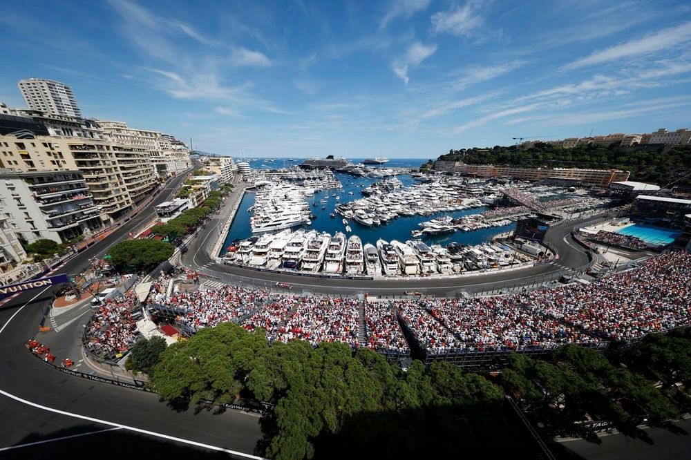 Monaco street circuit at night